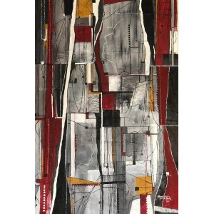 Asma Baig, Geometry Of Emotions, 36 x 24 Inches, Oil on Canvas, Abstract Paintings, AC-ASMBG-006 Asma Baig, Geometry Of Emotions, 36 x 24 Inches, Oil on Canvas, Abstract Paintings, AC-ASMBG-006